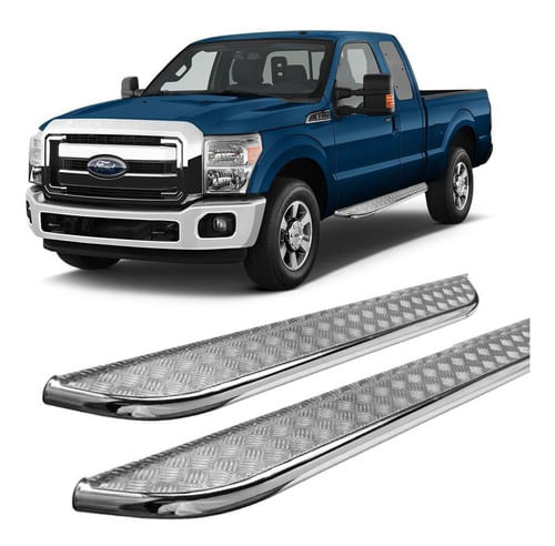 Estribo Chapa F-250 Cabine Simples Cromado Somente A Porta