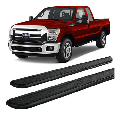 Estribo Chapa F-250 Cabine Simples Preto