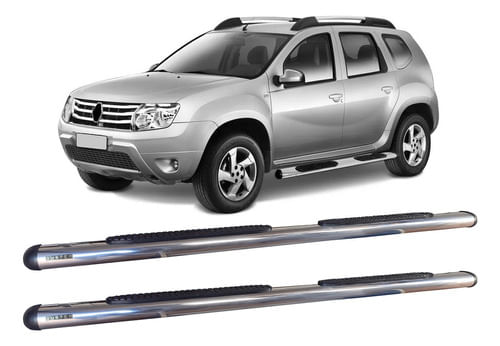 Estribo Duster Oblongo Oval Cromado