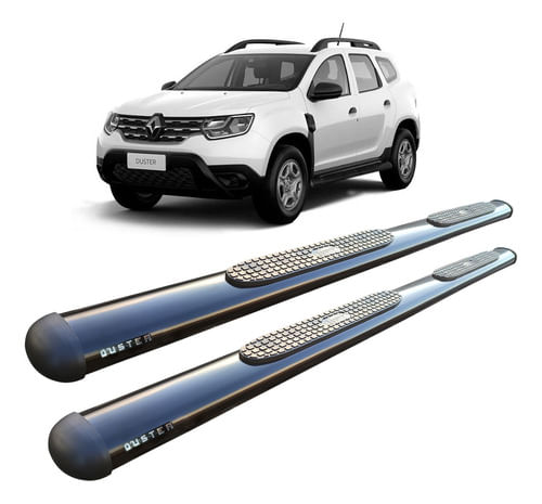 Estribo Duster Oblongo Oval Preto