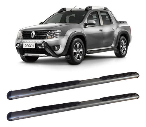 Estribo Duster Oroch Tubular Oval Grafite