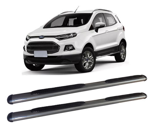 Estribo Ecosport 2013 Em Diante Oblongo Oval Grafite