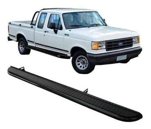 Estribo F-1000 93 A 99 Cabine Dupla Chapa Preto