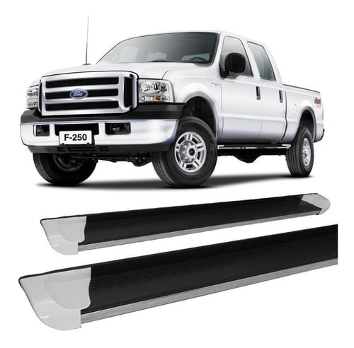 Estribo F-250 Cabine Dupla Personalizado Branco