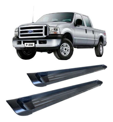 Estribo F-250 Cabine Dupla Plataforma De Aluminio Preto F250