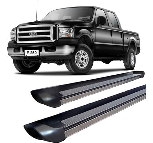 Estribo F-250 Personalizado Preto Brilhante C D