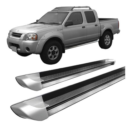 Estribo Frontier 2003 A 2007 Alumínio Personalizado Prata
