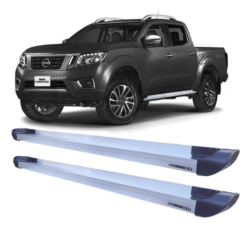 Estribo Frontier 2008 A 2016 Plataforma De Alumínio Prata