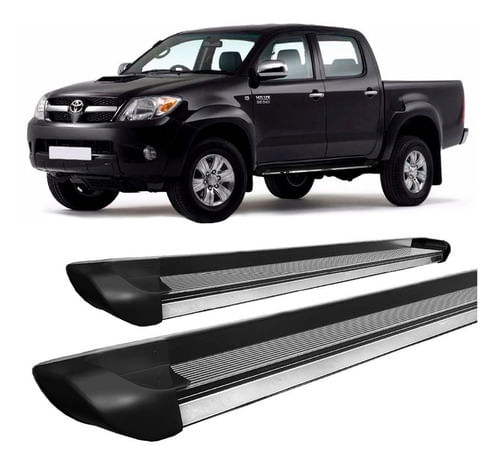 Estribo Hilux 2005 À 2015 Cab. Dupla Personalizado Preto