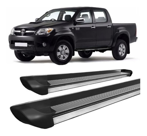 Estribo Hilux 2005 A 2015 Chapa Personalizado Preto C D