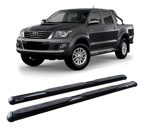 Estribo Hilux 2005 A 2015 Oval Oblongo Preto C D