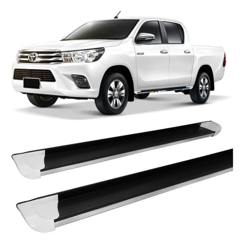 Estribo Hilux 2016 A 2020 Personalizado Branco C D
