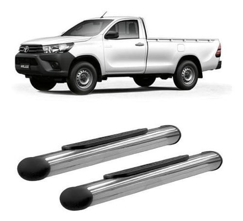 Estribo Hilux 2016 Em Diante Cabine Simples Oblongo Cromado