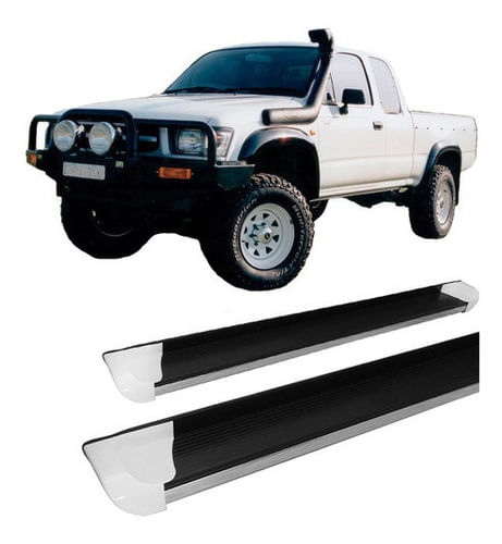 Estribo Hilux Personalizado Branco C/s