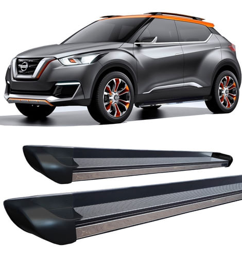 Estribo Nissan Kicks Alumínio Personalizado Preto
