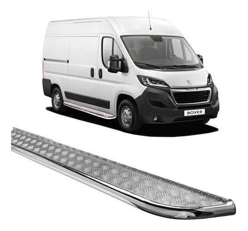 Estribo Peugeot Boxer Chapa Cromado Teto Alto Roda A Roda