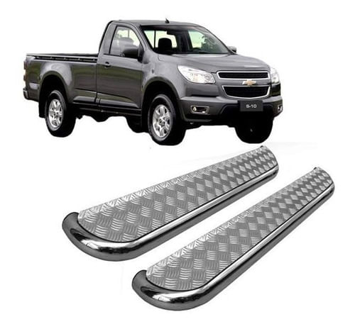 Estribo S10 2012 Ate 2020 Chapa De Aço Cromado C S