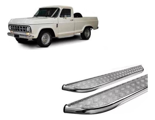 Estribo Chapa D10 C10 A10 Cabine Simples Cromado