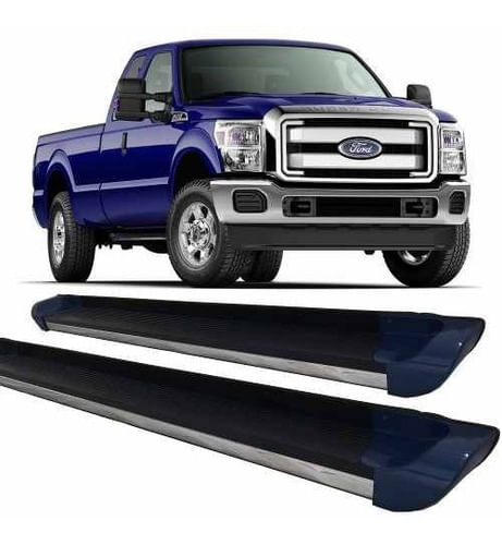 Estribo F250 99 A 12 C/s Personalizado Alumínio Azul Maraú