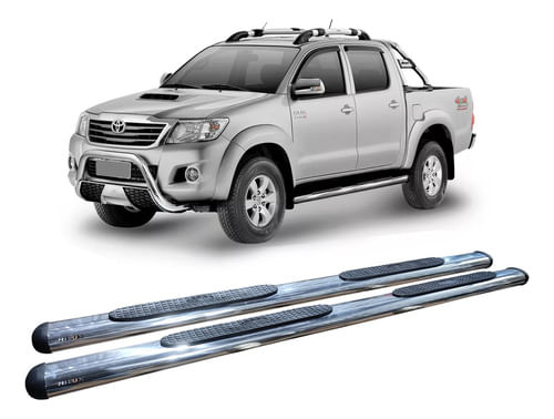 Estribo Hilux 2005 A 2015 Cabine Dupla Oblongo Oval Cromado