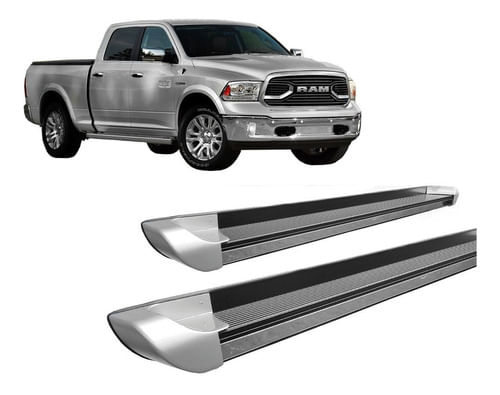 Estribo Personalizado C/ Pont Prata Para Dodge Ram 2012/2020
