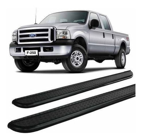 Estribo F-250 1992 A 2012 Chapa Cabine Dupla Preto F250