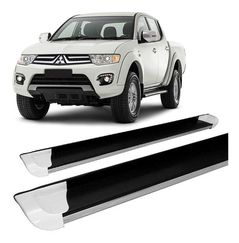 Estribo L-200 Triton 2008 A 2016 Personalizado Branco