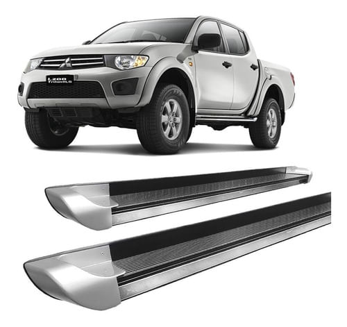 Estribo L-200 Triton 2008 A 2016 Personalizado Prata