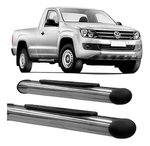 Estribo Lateral Amarok Cabine Simples Oblongo Oval Cromado