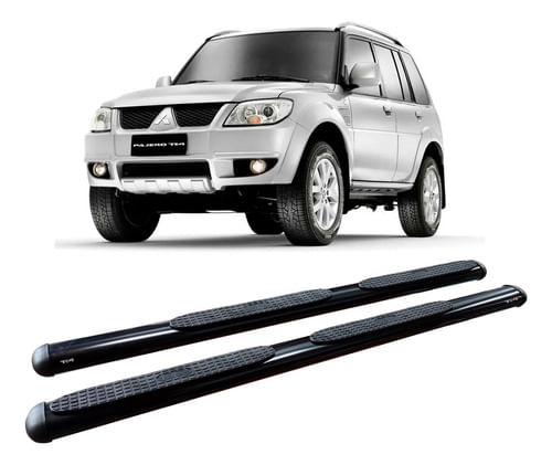 Estribo Tr4 Modelo Oval Preto-estribo Lateral Pajero Tr4