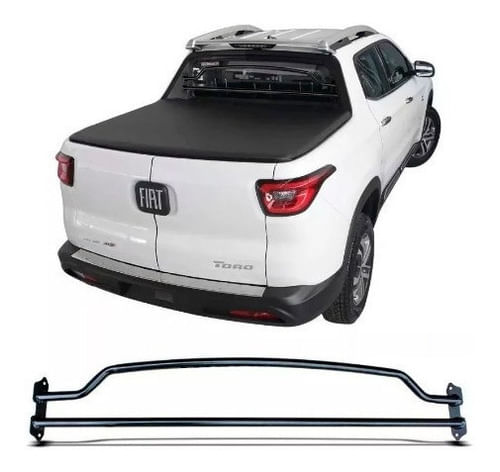Grade Vigia Proteção Vidro Traseiro Fiat Toro 16/20 Preto