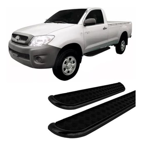 Estribo Lateral Hilux 2005 A 2015 Chapa Preto Cabi Simples