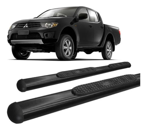Estribo L-200 Triton 2008 A 2016 Oblongo Oval Preto