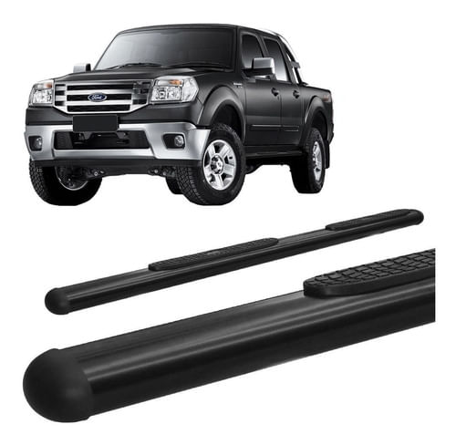 Estribo Oval Ranger 2008 A 2012 Cabine Dupla Preto