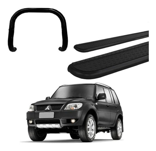 Kit Quebra Mato Estribo Chapa Preto Tr4 Todos Os Anos