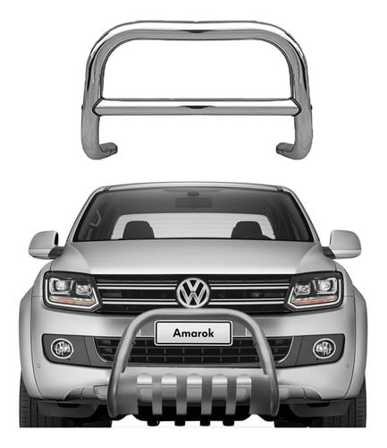 Para-choque De Impulsão Amarok Todos Cromado Com Barra