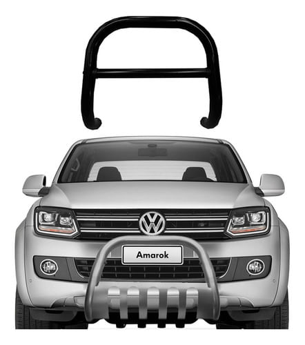 Para-choque De Impulsão Amarok Todos Preto Com Barra
