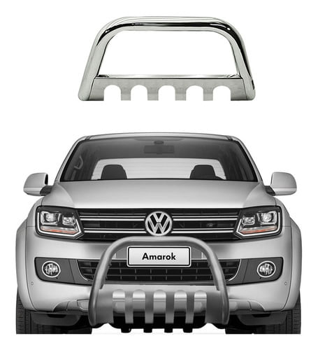 Para-choque De Impulsão Amarok Todos Cromado Com Chapa