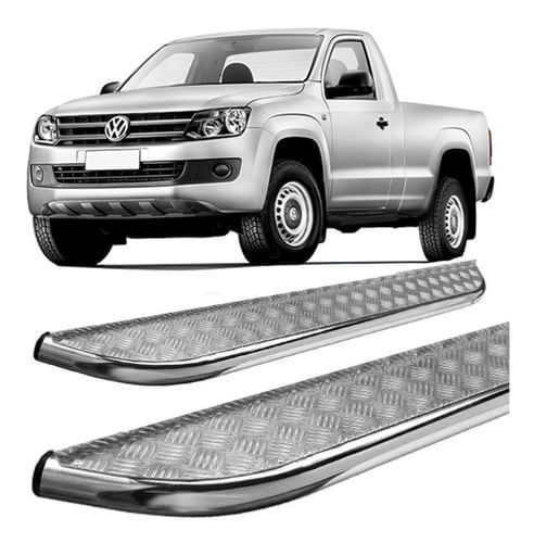 Estribo Amarok Chapa Aço Cromado C Simples