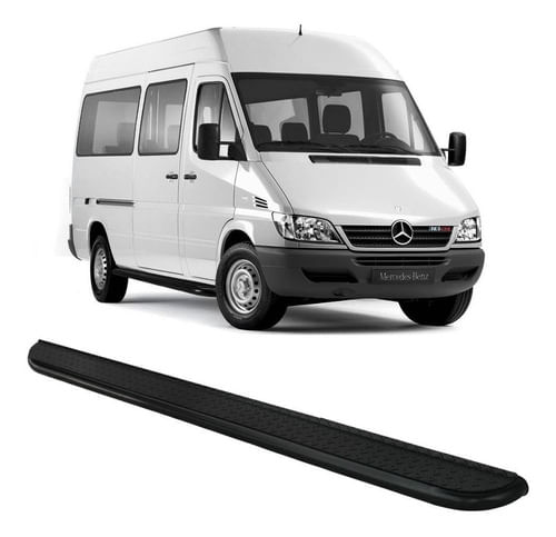 Estribo Chapa Sprinter 413D Preto Lado Passageiro
