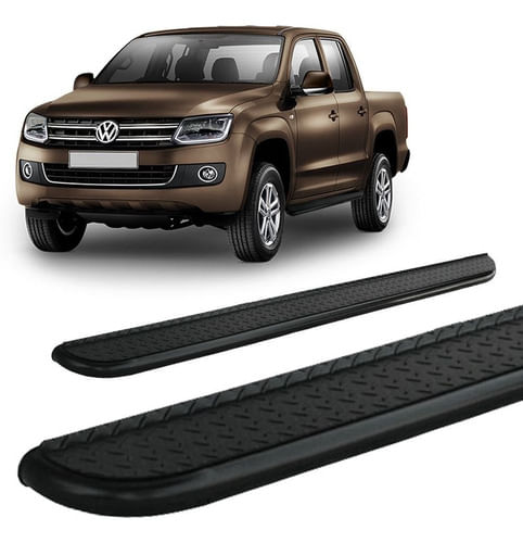 Estribo Amarok Chapa Aço Preto C Dupla