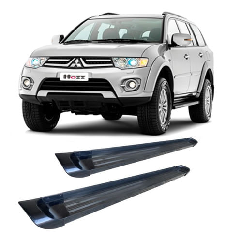 Estribo Pajero Dakar Alumínio P1 Preto 2011 ate 2020