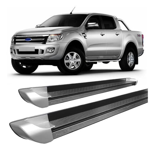 Estribo Ranger 2013 em Diante Cabine Dupla Personalizado Prata