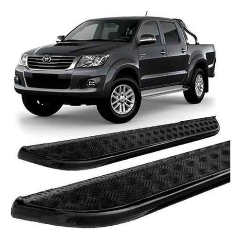 Estribo Chapa Hilux 2016 Até 2019 Cabine Dupla Preto