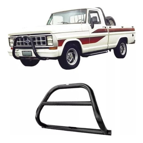 Para-choque De Impulsão  F-1000 Ate 1992 Preto Sem Barra
