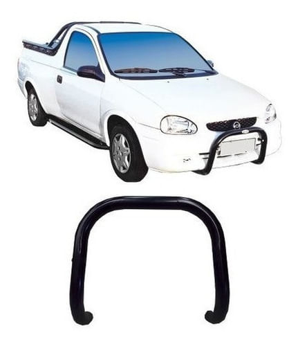 Para-choque De Impulsão Quebra Mato Pick Up Corsa Preto