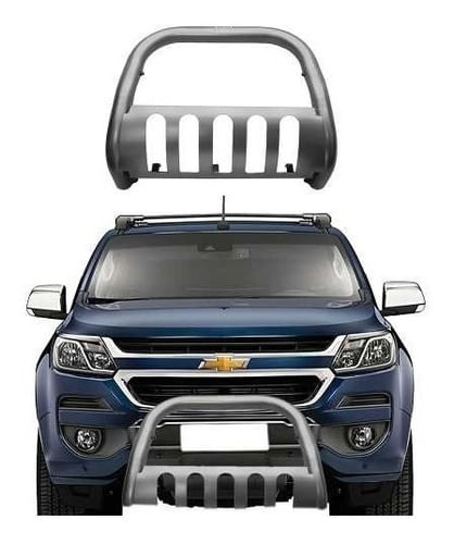 Para-choque De Impulsão S-10 2012 A 2025 Preto C/protetor