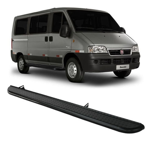 Estribo Chapa Ducato Teto Baixo Roda a Roda 2,5 Preto