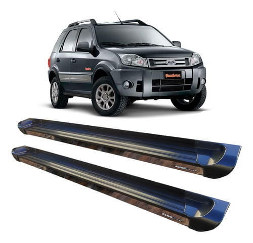 Estribo Lateral  Ecosport Plataforma 2003 A 2012 Preto