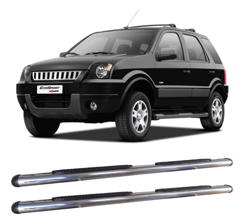 Estribo Lateral Oval Ecosport 2004 A 2012 Oblongo Cromado